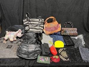 lot 107 image: Collection of Handbags, Clutches, and Accessories