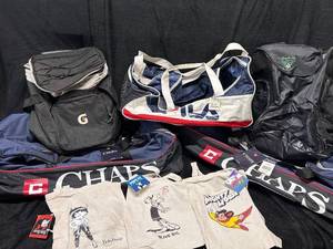 lot 109 image: Set of Vintage Cartoon T-Shirts and Branded Duffle Bags