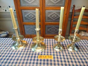 lot 145 image: Baldwin Brass candlestick holders 8 tall