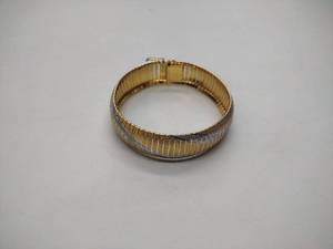 lot 224 image: Italian Milor Flexible Sterling Silver 925 two-tone Cocktail Bracelet