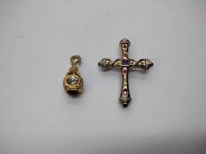 lot 234 image: (2) .925sterling necklace pendants