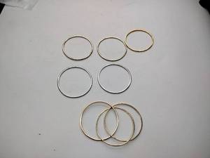 lot 266 image: (6) .925 sterling silver bangle stacking bracelets
