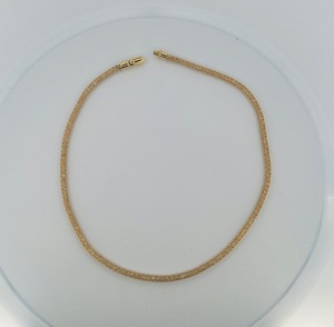 lot 51 image: 14K585 mesh zirconia ( we think) statement necklace 17long 15g