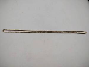 lot 36B image: Italy 14k gold twist rope necklace 28, 6g