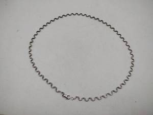lot 40D image: Italy 14k white gold 17 scallop chain necklace 5g
