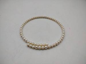 lot 59 image: Genuine pearl choker necklace with no clasp 16 29g