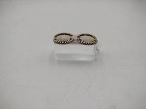 lot 41B image: 14k gold diamond pierced earrings