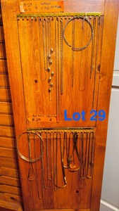 lot 29 image: Mostly .925 silver Necklaces and one 14K piece