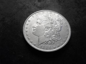 lot 8 image: 1886 Morgan Silver Dollar