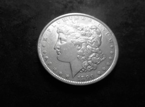 lot 12 image: 1890 Morgan Silver Dollar
