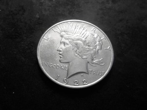 lot 23 image: 1922 D Peace Silver Dollar