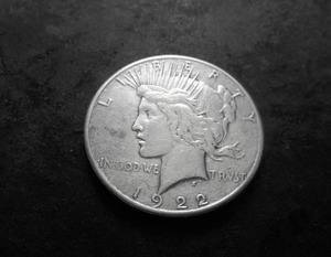 lot 24 image: 1922 S Peace Silver Dollar