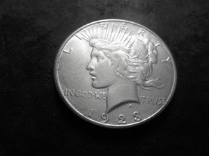 lot 27 image: 1923 S Peace Silver Dollar