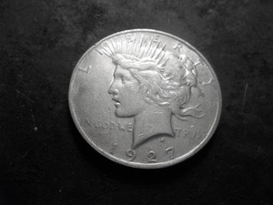 lot 34 image: 1927 Peace Silver Dollar