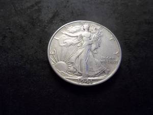 lot 38 image: 1941 D Walking LIberty Half Dollar