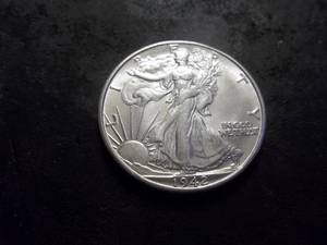 lot 41 image: 1942 D Walking LIberty Half Dollar