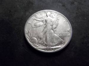 lot 47 image: 1944 S Walking LIberty Silver Half Dollar