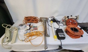 lot 33 image: Assorted Electrical Supplies and Extension Cords