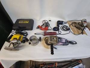 lot 14 image: Collection of Power Tools including Rotary Tools and Router