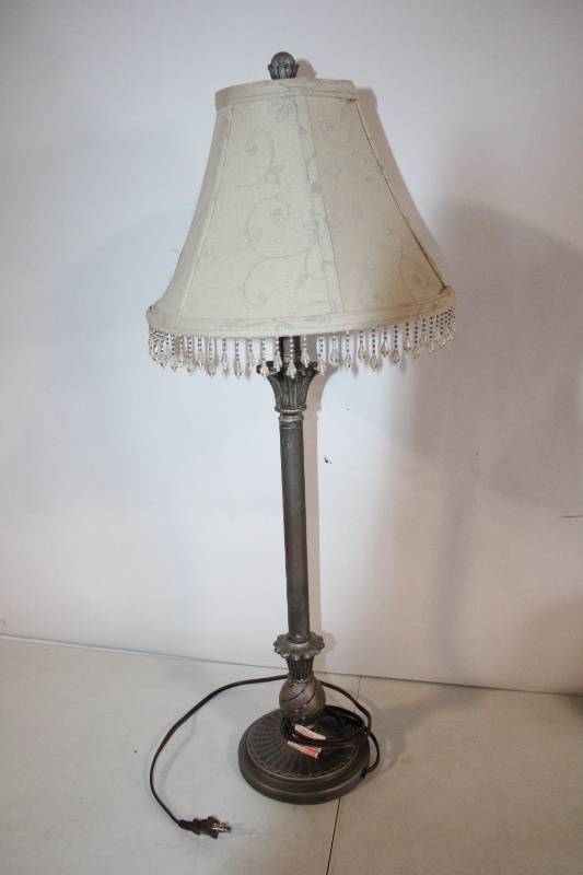 lot 268 image: Elegant Decorative Table Lamp with Beaded Shade