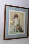 Framed Print of Child and Dog by Frances Hook