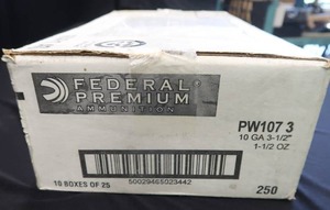 lot 15 image: CASE (10 BOXES OF 25) 10 GAUGE 3 12 SHELLS