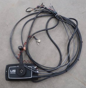 lot 69 image: US MARINE MOTOR CONTROL AND CABLES
