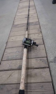 lot 75 image: ABU GARCIA VECTRAN SEVEN ROD  ABU GARCIA AMBASSADEUR REEL.