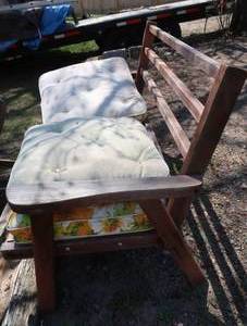 lot 98 image: RETRO REDWOOD BENCH  LAWN EDGING PLUS