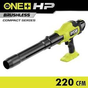 RYOBI ONE+ HP 18V Brushless Cordless 220 CFM 140 MPH Compact Blower with 4.0 Ah Battery & Charger    Customer Returns See Pictures