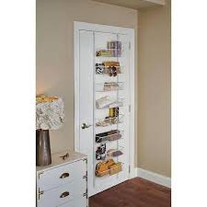 lot 36 image: ClosetMaid 77.5 in. H x 18 in. W White Steel 8-Drawer Close Mesh Wire Basket   Customer Returns See Pictures