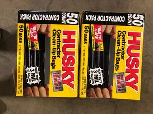 lot 15 image: Lot of Husky 42 Gal. Contractor Bags (50-Count) Customer Returns See Pictures
