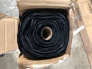lot 21 image: Film-Gard 12 ft. x 100 ft. x 6 mil Black Plastic Sheeting   Customer Returns See Pictures