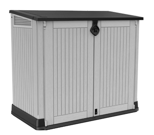 lot 79 image: Keter S.I.O Midi 4.3 x 2.3 x 3.7 Horizontal Resin Outdoor Storage Shed with Durable Floor