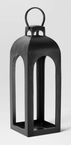 lot 110 image: Cast Aluminum Outdoor Lantern Candle Holder Black - Threshold