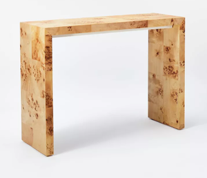 lot 62 image: Ogden Burled Wood Console Table - Threshold designed with Studio McGee