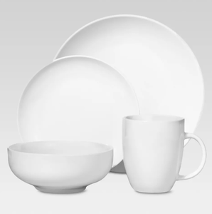 lot 122 image: 16pc Porcelain  Dinnerware Set White - Threshold
