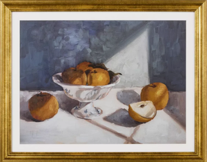 lot 207 image: 20x16 Fruit Pear Still Life Framed Wall Art Threshold Studio McGee Gold