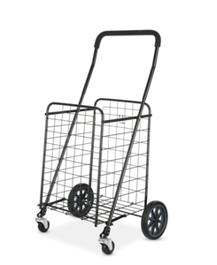 lot 317 image: Mainstays Adjustable Steel Rolling Cart Black Length 21.5 x Width 19.5 x Height 38.4