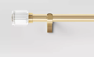 lot 337 image: Clear Ribbed Curtain Rod Brass - Threshold 33-66