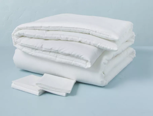 lot 347 image: 3pc Linen Blend Comforter Set - Hearth & Hand with Magnolia  FullQueen