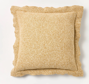 lot 354 image: LOT OF 2 Oversized Heather Square Throw Pillow Cream Threshold designed with Studio McGee