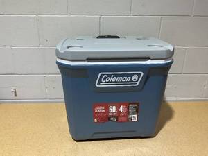 lot 225 image: Coleman 316 Series 60QT Ice Chest Rolling Cooler with Wheels