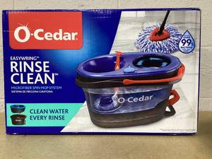 lot 449 image: O-Cedar RinseClean Clean Water Spin Mop and Bucket System  Clean with Clean Water  Removes 99% of Bacteria
