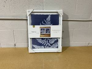 lot 371 image: Threshold Set of 2 Navy and White Wall Art