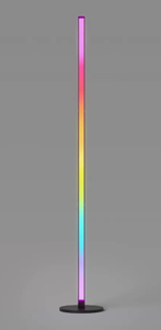 lot 133 image: Wall Washer Floor Lamp with Color Changing LED (Includes LED Light Bulb) Black - Room Essentials Modern Design, Remote Control, No Assembly