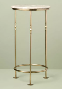lot 378 image: 20x10 Brass Plant Stand Antique Brass and Stone - Hearth & Hand with Magnolia