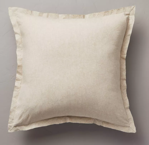 lot 381 image: 26x26 Linen Blend Euro Bed Pillow - Hearth & Hand with Magnolia