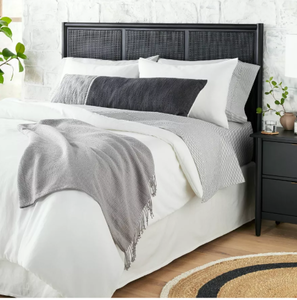 lot 388 image: 3pc Linen Blend Comforter Set - Hearth & Hand with Magnolia King