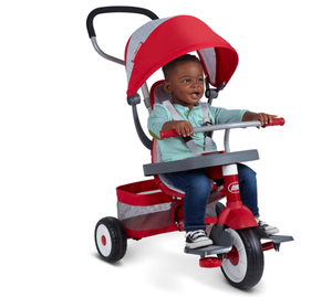 lot 33 image: Radio Flyer 4-in-1 Stroll N Trike, Toddler Trike, Red Tricycle for Ages 1-5